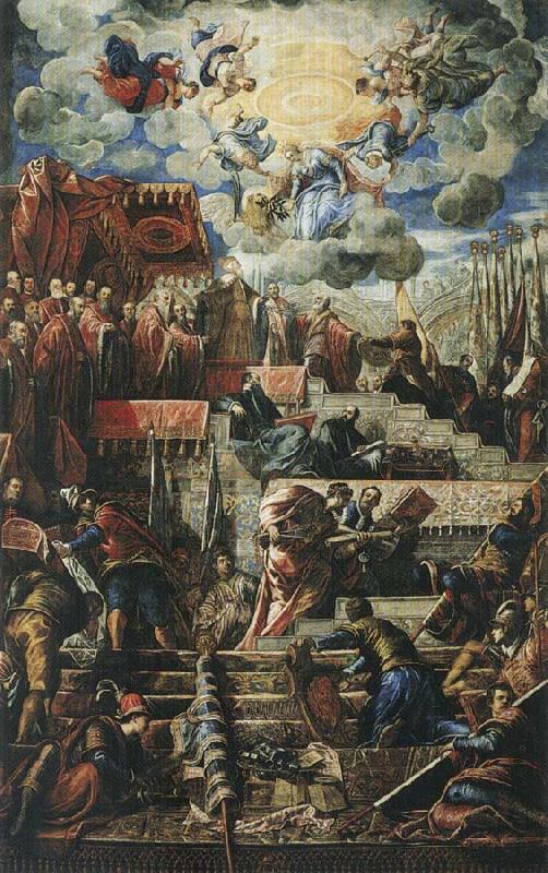 TINTORETTO, Jacopo The Voluntary Subjugation of the Provinces France oil painting art